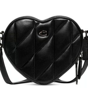 NWT-Collectible Coach Heart Elegant Bag Pewter/Black